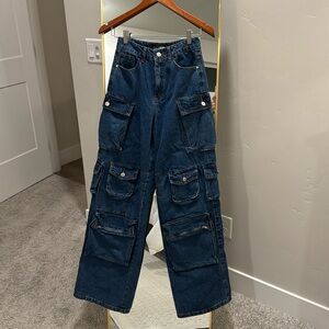 NWT Fashion Nova high waisted cargo jeans